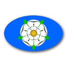 Yorkshire Rose Oval Sticker
